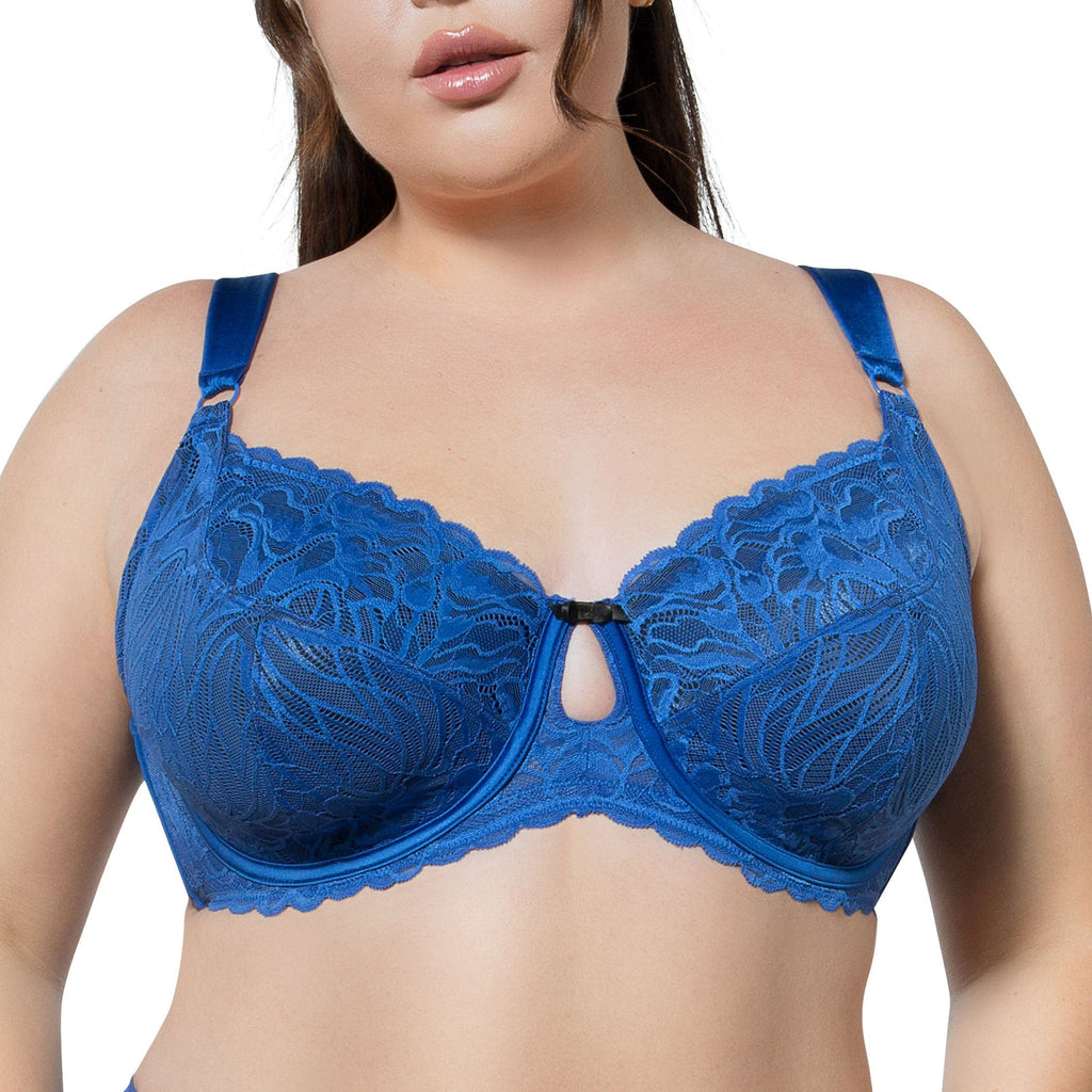 Parfait Lingerie hidden Charlotte Lace Unlined Bra - Sapphire (test product not for sale)