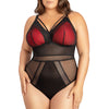 Parfait Lingerie Bodysuit PARFAIT Mia Dot P6017 Women's Sexy Wire-free Bodysuit Lingerie - Black