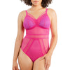 Parfait Lingerie Bodysuit PARFAIT Mia Dot P6017 Women's Sexy Wire-free Bodysuit Lingerie - Bright Pink