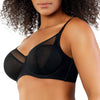 Parfait Lingerie PARFAIT Paige A1672 Women's Lace Mesh Full Busted Wired Unlined Bra - Black