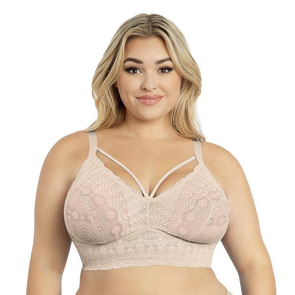 PARFAIT Mia Lace P5951 Women's Full Busted Lightly Padded Wire Free  Bra-Black-30C at  Women's Clothing store