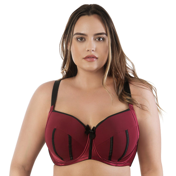 Paramour BORDEAUX Diamond 4-Section Cup Unlined Full Figure Bra, Various  Sizes