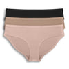 Parfait Lingerie S / Cameo Rose/Black/Warm Sand Parfait Seamless Hipster Panty 3 Pack