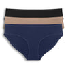 Parfait Lingerie Parfait Seamless Hipster Panty 3 Pack - Navy/Warm Sand/Black