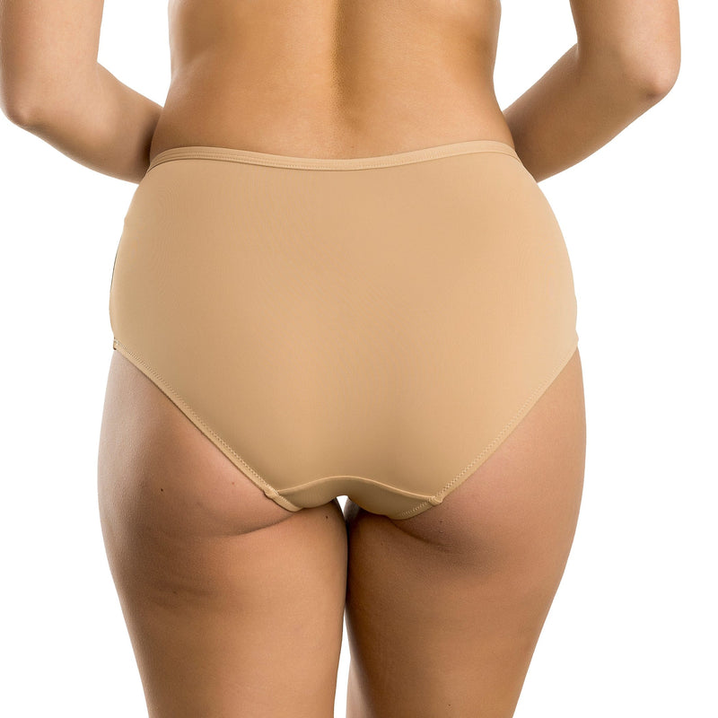 Parfait Lingerie PARFAIT Charlene P5005 High Waist Pretty Modern Vintage Lace Brief - Warm Sand