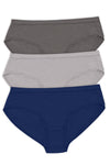 Parfait Lingerie bundle PARFAIT Cozy Hipster PP504 Cotton Like fabric Full Coverage  (3 Pack) - Charcoal/Blue/Sand