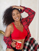 Dalis Wire-Free Full Bust Bralette - Racing Red