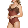 Parfait Lingerie PARFAIT Pure S8126 Womens One Piece Swimsuit Ruffle Keyhole Design - Terracotta