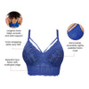 Parfait Lingerie PARFAIT Mia Lace P5951 Women's Full Busted Lightly Padded Wire Free Bra - Sapphire