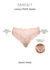 Parfait Lingerie Parfait Luxlacy Pretty Lace And Mesh Hipster Panty With Extended Sizes - Desert Flower
