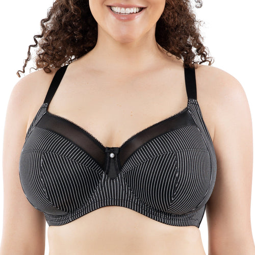 PARFAIT Adele P61321 Full Busted And Full Coverage Unlined Non-padded Wired Bra - Black Stripe