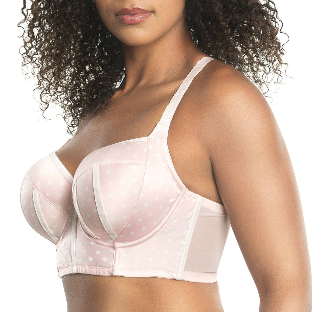 Charlotte Longline Full Bust Padded Bra  - Black Dot