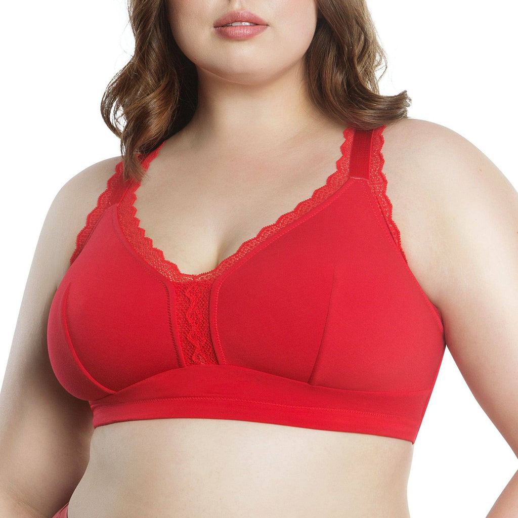 Dalis wire-free full bust bralette in racing red by Parfait Lingerie, featuring comfortable design and soft fabric.