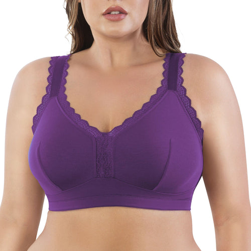 PARFAIT Dalis P5641 Women's Full Busted and Curvy Wire Free Bralette  - Amethyst