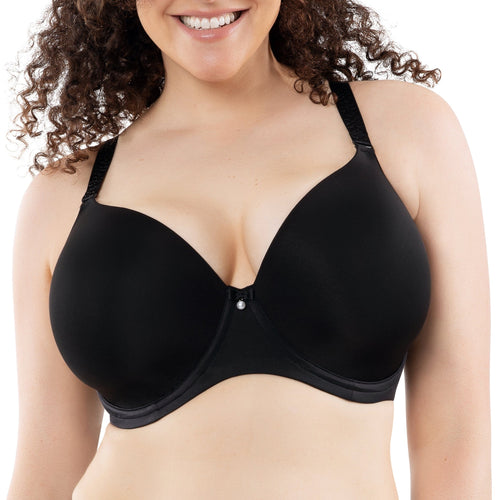 PARFAIT Elise P6270 Full-Busted Comfy Seamless Molded Padded Everyday Basic Underwired T-Shirt  Bra - Black