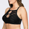 Parfait Lingerie PARFAIT Keira S8071 Womens Halter Bikini Top Crochet Underwire Support Swimwear - Black