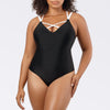 Parfait Lingerie PARFAIT Lauren S8226 Wireless Bikini Top with Shelf Bra and Deep U-Back Design - Black w White