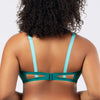 Parfait Lingerie PARFAIT Lauren S8222 Wireless Triangle Bikini Top with Strappy Back and Removable Padding - Dark Mint
