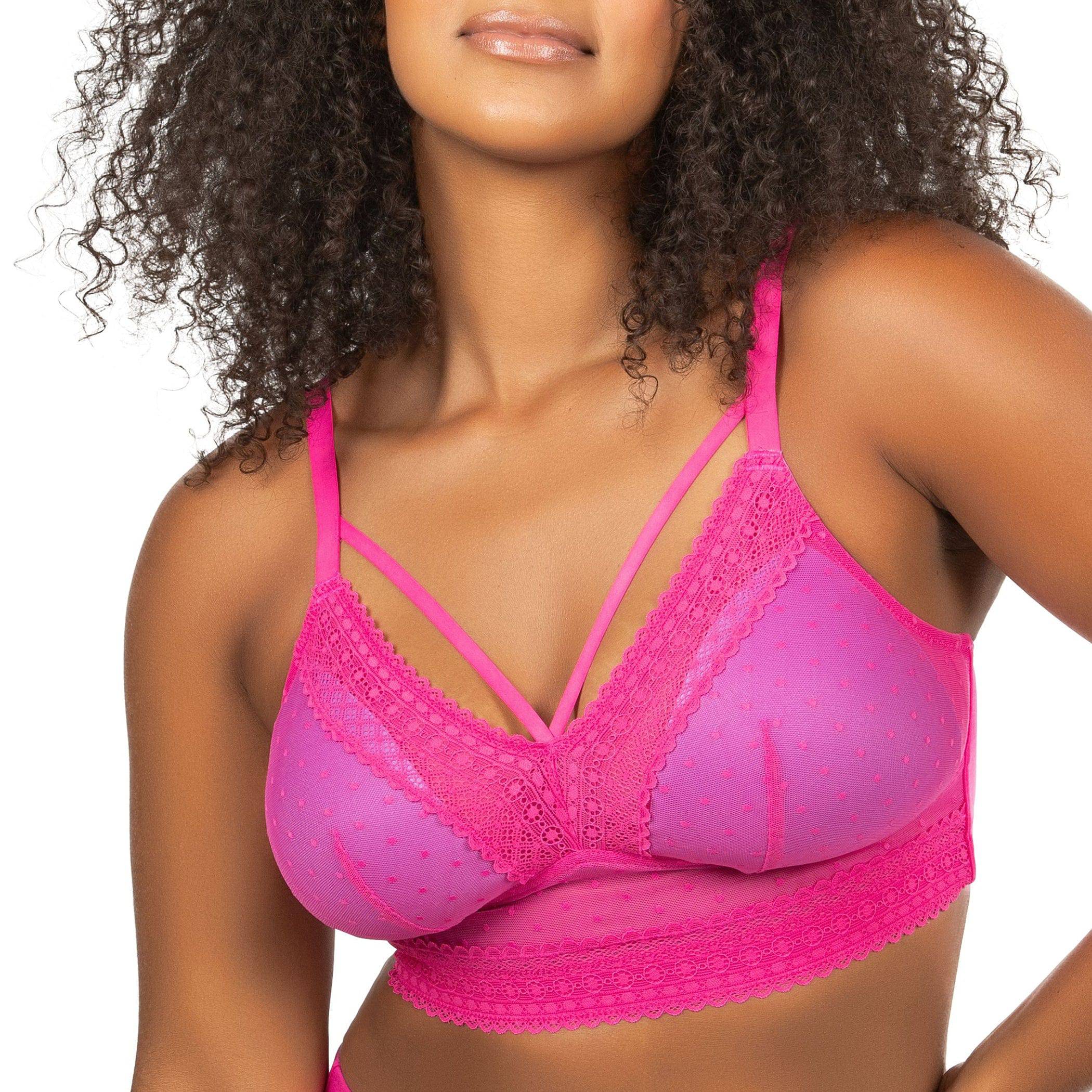 Zenana Women's Stretch Lace Bralette With Removable Pads | Wire Free Pullover Style Hourglass Back