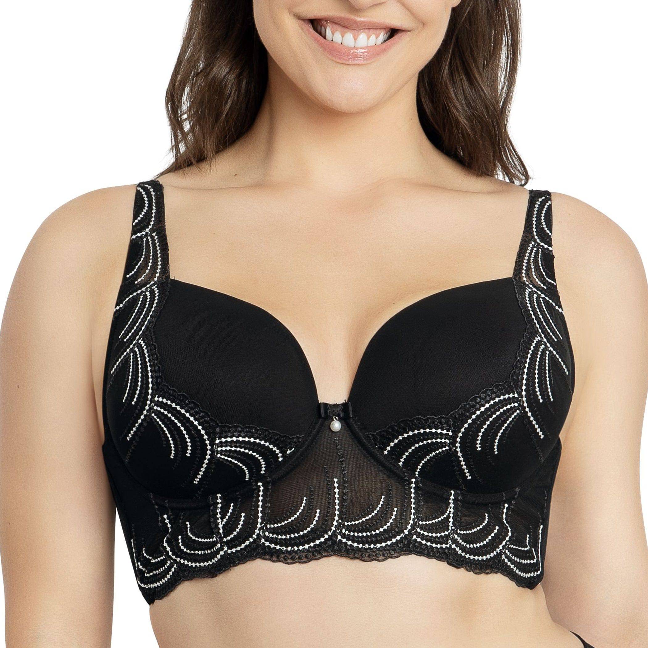 Pearl Longline Plunge Bra - Black Pearl Longline Plunge Bra - Black