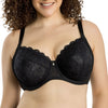 Parfait Lingerie Parfait Luxlacy Pretty Lace and Mesh Full Busted Unlined Non-Padded Wired Bra - Black