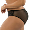 Parfait Lingerie Parfait Luxlacy P9005 Pretty Lace And Mesh Hipster Panty With Extended Sizes - Black