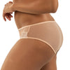 Parfait Lingerie Parfait Luxlacy P9005 Pretty Lace And Mesh Hipster Panty With Extended Sizes - Cameo Rose