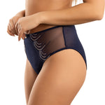 Parfait Lingerie PARFAIT Pearl P6093 Full Coverage High Waisted French Cut - Navy