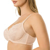 Parfait Lingerie Parfait Luxlacy Pretty Lace and Mesh Full Busted Unlined Non-Padded Wired Bra - Desert Flower