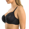 Parfait Lingerie Parfait Luxlacy Pretty Lace and Mesh Full Busted Unlined Non-Padded Wired Bra - Black