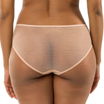 Parfait Lingerie Parfait Luxlacy P9005 Pretty Lace And Mesh Hipster Panty With Extended Sizes - Cameo Rose