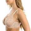 Parfait Lingerie PARFAIT Olivia P4000 Full-Busted Unlined Non-Padded Plunge Strappy Lace Bra - Cameo Rose