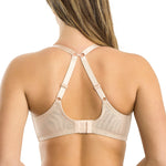 Parfait Lingerie PARFAIT Olivia P4000 Full-Busted Unlined Non-Padded Plunge Strappy Lace Bra - Cameo Rose