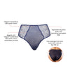 Parfait Lingerie PARFAIT Pearl P6093 Full Coverage High Waisted French Cut - Navy
