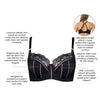 Parfait Lingerie PARFAIT Charlene P5000 Full Busted Contour Balconette Padded Wired Bra - Black