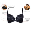 Parfait Lingerie Parfait Luxlacy Pretty Lace and Mesh Full Busted Unlined Non-Padded Wired Bra - Black