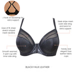 Parfait Lingerie Stevie Unlined Faux Leather Bra - Black