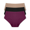 Parfait Lingerie S / Blackberry/Black/Warm Sand Parfait Seamless Mid-Waist Brief 3 Pack
