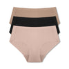 Parfait Lingerie S / Cameo Rose/Black/Warm Sand Parfait Seamless Mid-Waist Brief 3 Pack