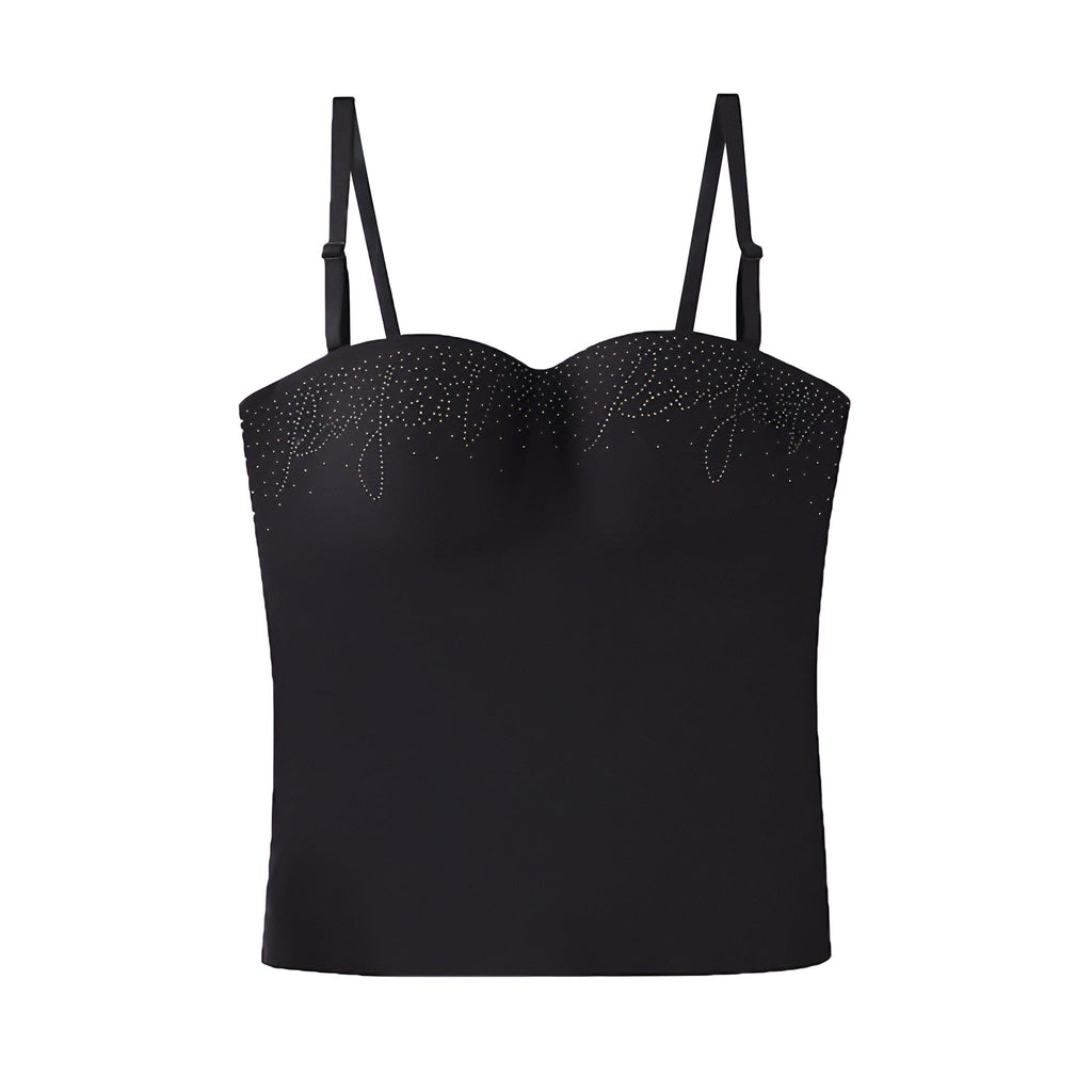 Parfait Lingerie PARFAIT Sparkling One-Piece Halter Corset - Black