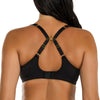 Black Parfait Emily full bust seamless unlined wired bra shown from the back, featuring smooth fabric and supportive design.