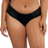 Parfait Lingerie PARFAIT Rita S8143 Vintage-Inspired Bikini Bottom with Shirred Sides and Hip-Level Fit - Black