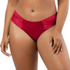 Parfait Lingerie PARFAIT Rita S8143 Vintage-Inspired Bikini Bottom with Shirred Sides and Hip-Level Fit - Cherry