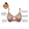 Parfait Lingerie Emily full bust seamless unlined wired bra in warm sand color, showcasing smooth fabric and supportive design.