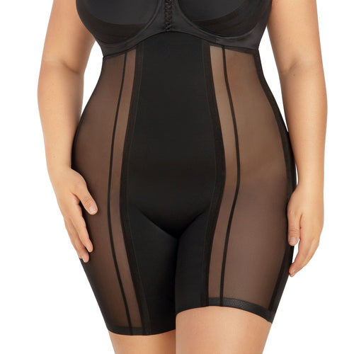 Parfait Lingerie PARFAIT Shea P60651 Mid Thigh Slimmer Short - Black