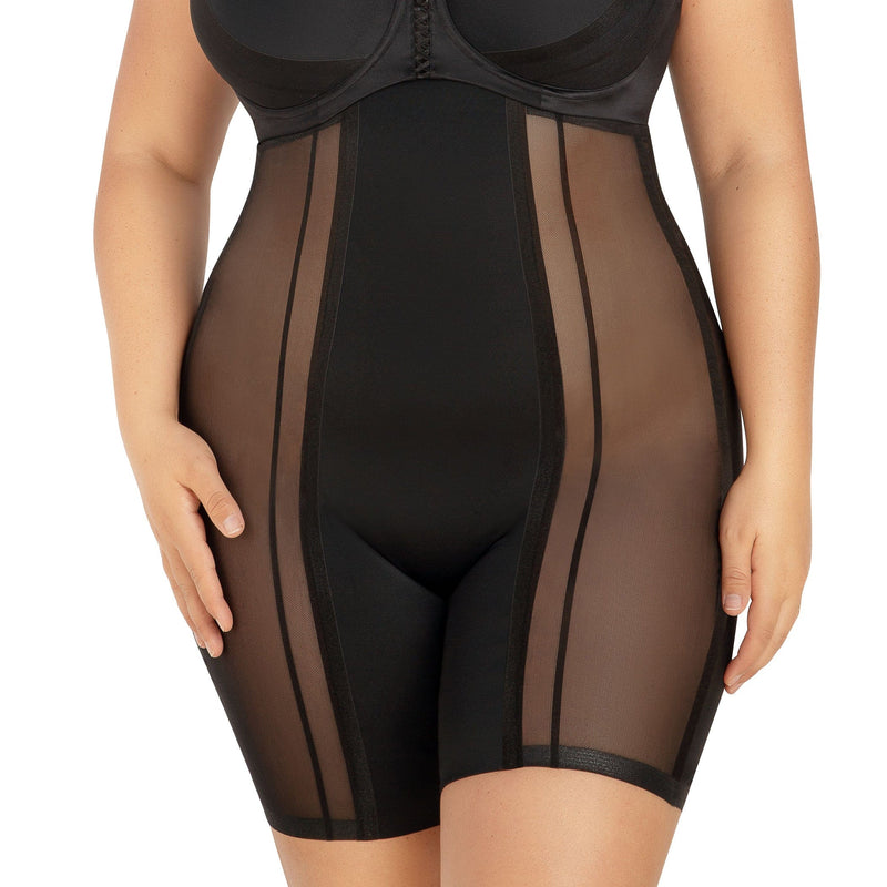 Parfait Lingerie PARFAIT Shea P60651 Mid Thigh Slimmer Short - Black