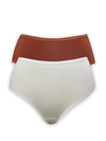 Parfait Lingerie PARFAIT Cozy Brief PP5032 Cotton Like Fabric Full Coverage (2 pack) - Spice/Pearl White