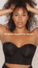 Elissa Full Bust Longline Strapless Bra - Black