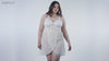 Mia Lace Lingerie Wire-Free Chemise - Pearl White