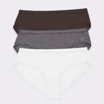 Parfait Lingerie bundle Cozy Hipster Panty Pack (3 Pack) - Charcoal/Deep Nude/White